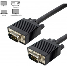 Интерфейсный кабель, VGA (D-Sub) 15Male/15Male, 3 м., Чёрный