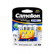 Аккумулятор, CAMELION, NH-AA2700LBP4, Lockbox Rechargeable, AA, 1.2V, 2700 mAh, 4 шт, Блистер