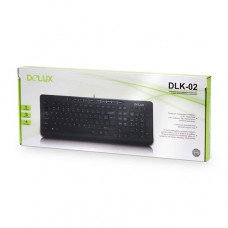 Клавиатура, Delux, DLK-02UB, USB, Кол-во стандартных клавиш 102, 10 мультимеда-клавиш, Размер: 436,9*159,9*27,4 мм., Дли