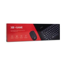 Комплект Клавиатура + Мышь, X-Game, XD-7700GB, Беспроводной, Оптическая мышь, Анг/Рус/Каз, Чёрный