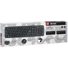 Клавиатура проводная Defender HB-420 RU,черный, полноразмерная