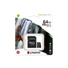 Карта памяти MicroSD 64GB Class 10 UHS-I Kingston SDCS2/64GBSP