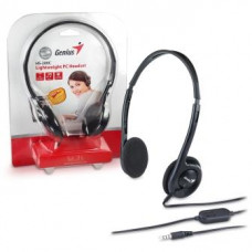 Гарнитура, Genius, HS-M200C, SINGLE, Тип крепления: Дуговые, Подключение 3,5 MiniJack, Длина кабеля 1,8 м, Чёрный
