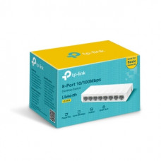 Коммутатор , TP-Link, LS1008, 8 портов 10/100 Мбит/с RJ45 с автосогласованием и Auto-MDI/MDIX