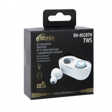 Наушники-вкладыши беспроводные Ritmix RH-802BTH TWS белый