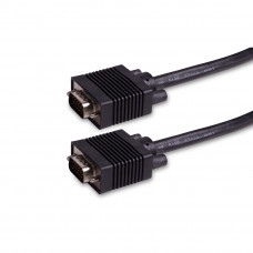 Интерфейсный кабель, VGA 15M/15M 10 м, Чёрный