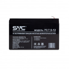 Батарея, SVC, PQ7.5-12, Свинцово-кислотная 12В 7.5 Ач, Вес: 2.35 кг, Размер в мм.: 151*65*100