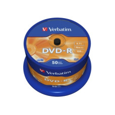 Диск DVD-R, Verbatim, (43548) 4.7GB, 16х, 50шт в упаковке, Незаписанный